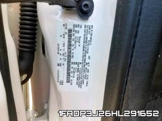 1FADP3J26HL291652 фото 2