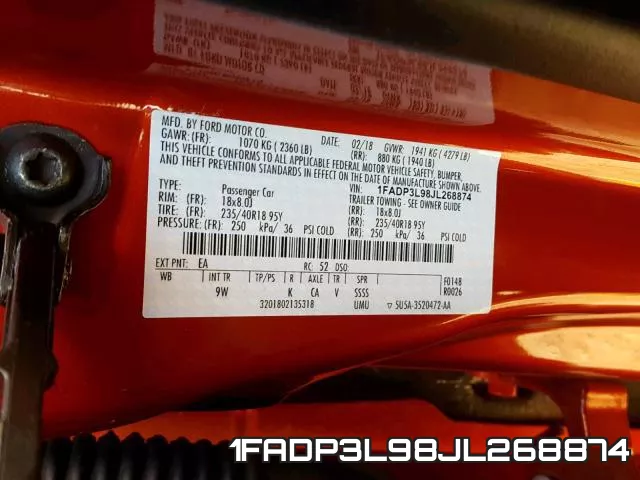 1FADP3L98JL268874 фото 2