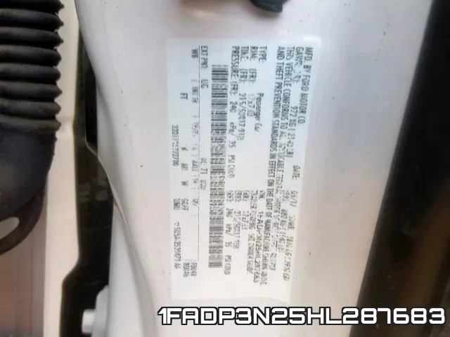 1FADP3N25HL287683 фото 2