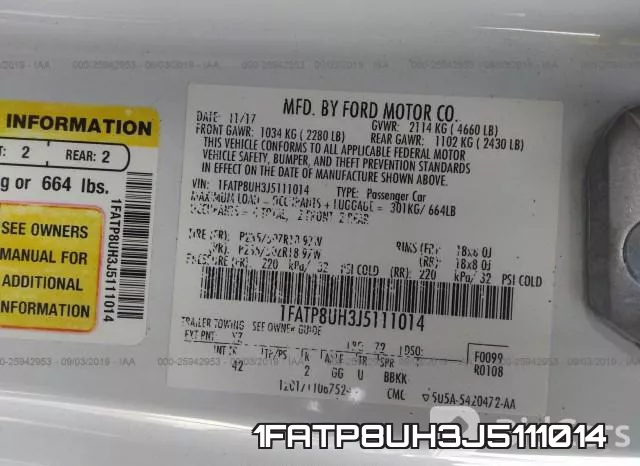 1FATP8UH3J5111014 фото 10