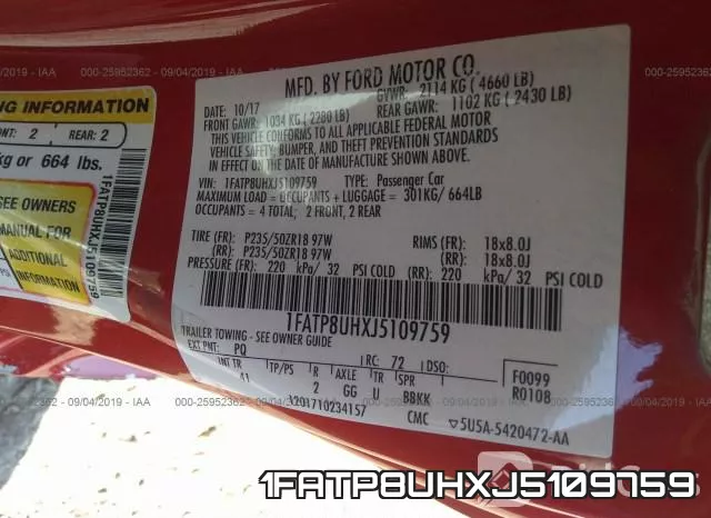 1FATP8UHXJ5109759 фото 10