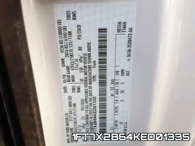 1FT7X2B64KED01335 фото 2