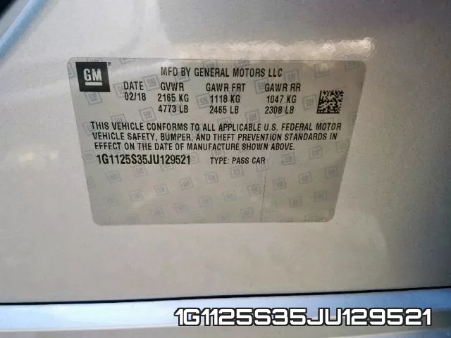 1G1125S35JU129521 фото 2