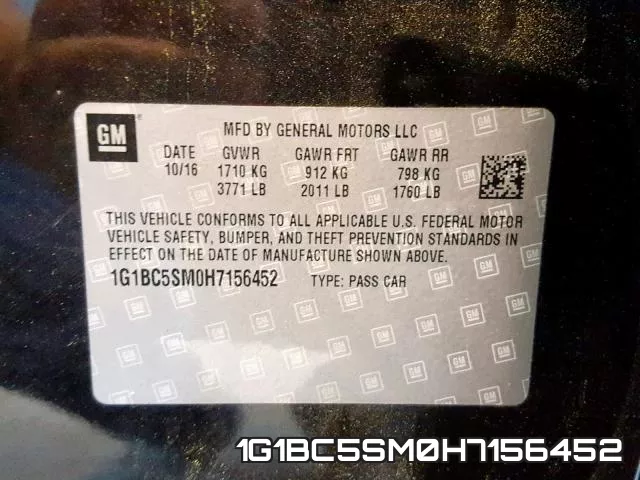 1G1BC5SM0H7156452 фото 2