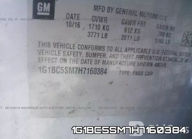 1G1BC5SM7H7160384 фото 10