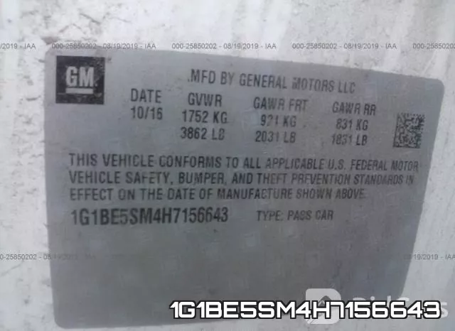 1G1BE5SM4H7156643 фото 10