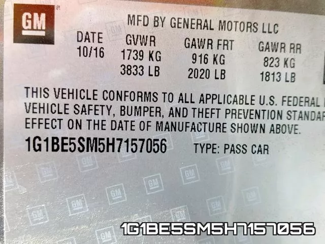 1G1BE5SM5H7157056 фото 2
