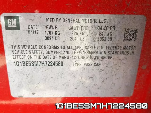 1G1BE5SM7H7224580 фото 2