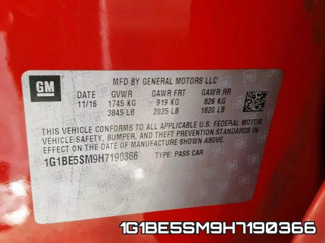 1G1BE5SM9H7190366 фото 2