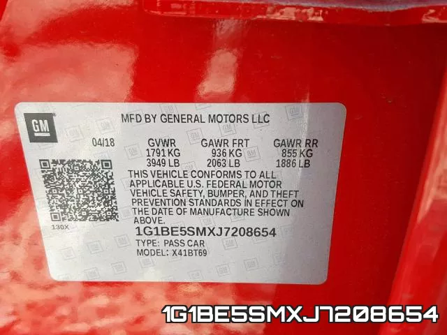 1G1BE5SMXJ7208654 фото 2