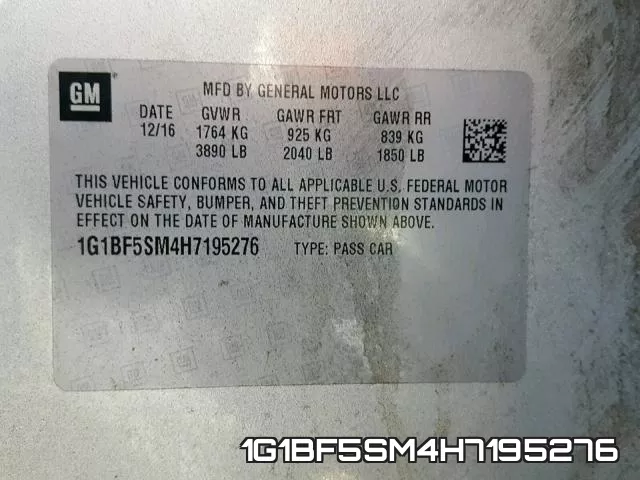 1G1BF5SM4H7195276 фото 2