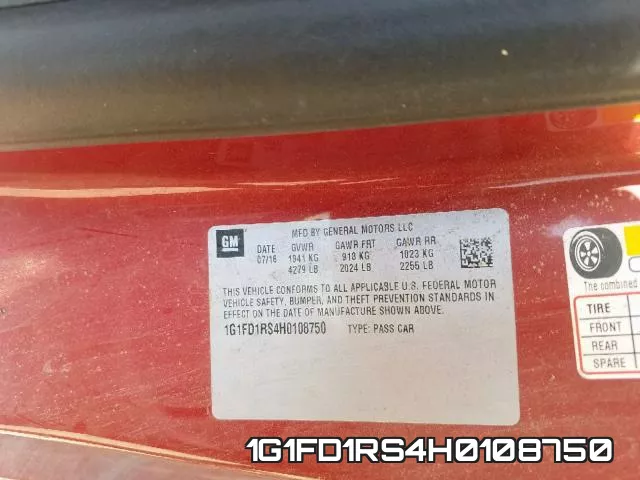 1G1FD1RS4H0108750 фото 2