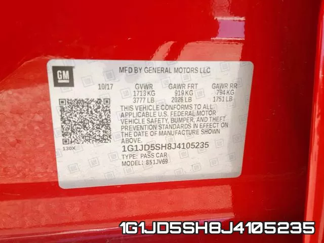 1G1JD5SH8J4105235 фото 2
