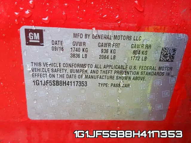 1G1JF5SB8H4117353 фото 2