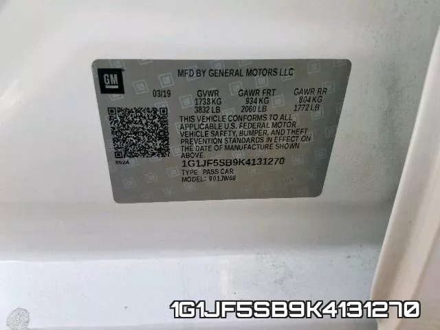 1G1JF5SB9K4131270 фото 2