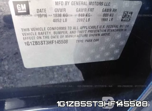1G1ZB5ST3HF145508 фото 10
