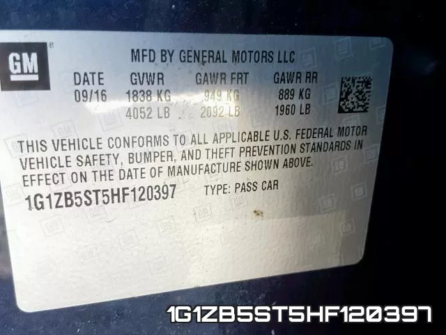 1G1ZB5ST5HF120397 фото 2