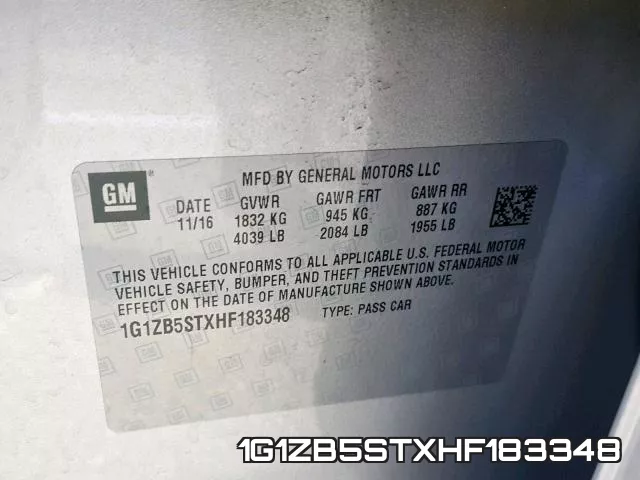 1G1ZB5STXHF183348 фото 2