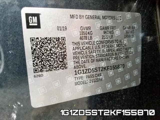 1G1ZD5ST2KF155870 фото 2