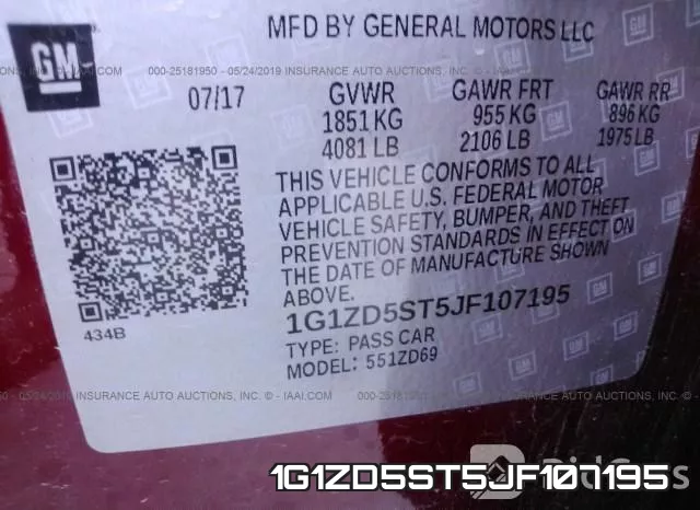 1G1ZD5ST5JF107195 фото 10
