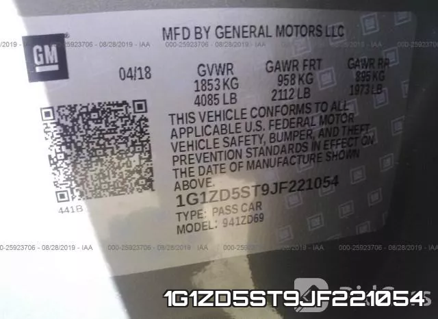 1G1ZD5ST9JF221054 фото 10