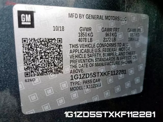 1G1ZD5STXKF112281 фото 2