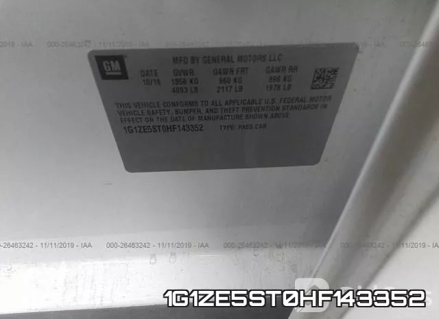 1G1ZE5ST0HF143352 фото 10