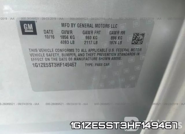 1G1ZE5ST3HF149467 фото 10