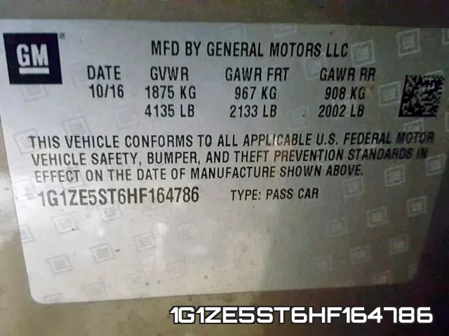 1G1ZE5ST6HF164786 фото 2