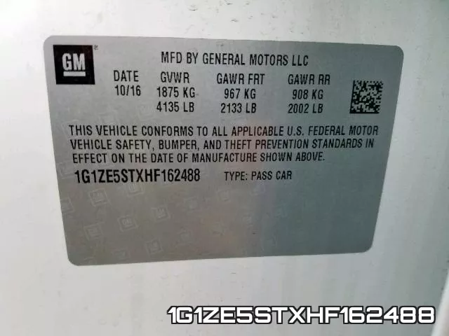 1G1ZE5STXHF162488 фото 2