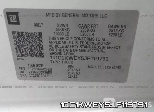 1GC1KWEY5JF119791 фото 10