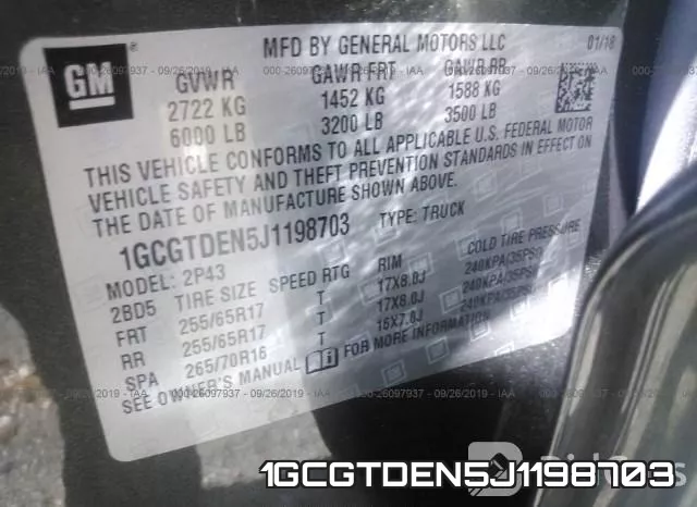 1GCGTDEN5J1198703 фото 9