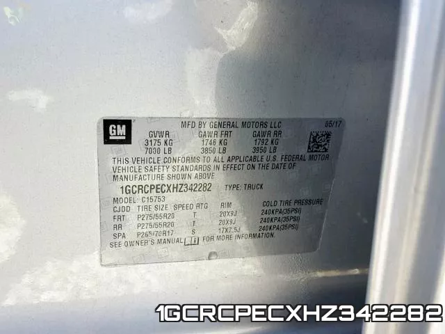 1GCRCPECXHZ342282 фото 2