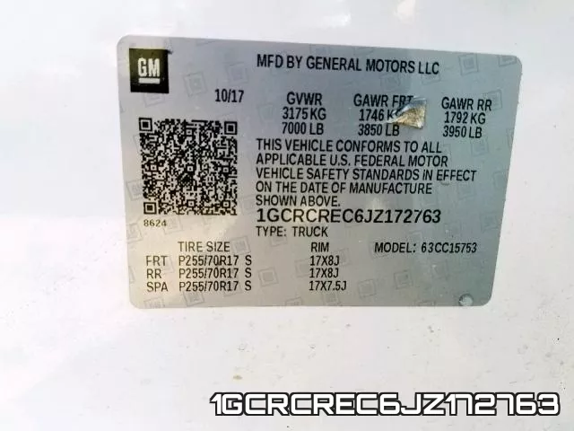 1GCRCREC6JZ172763 фото 2