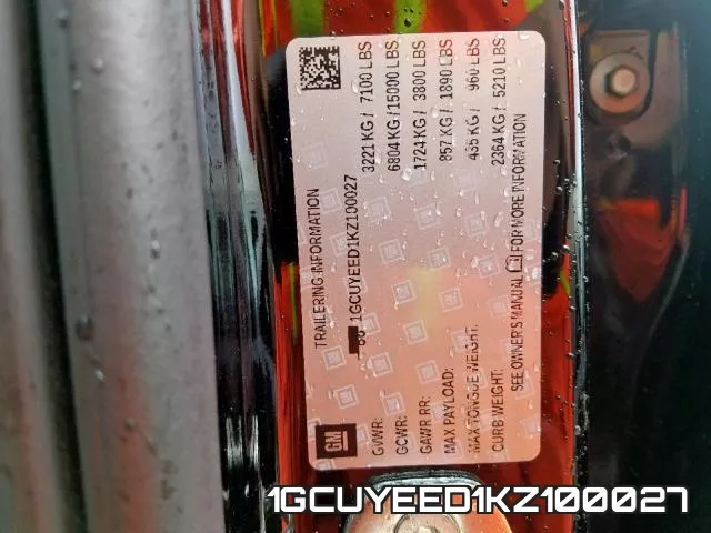 1GCUYEED1KZ100027 фото 2