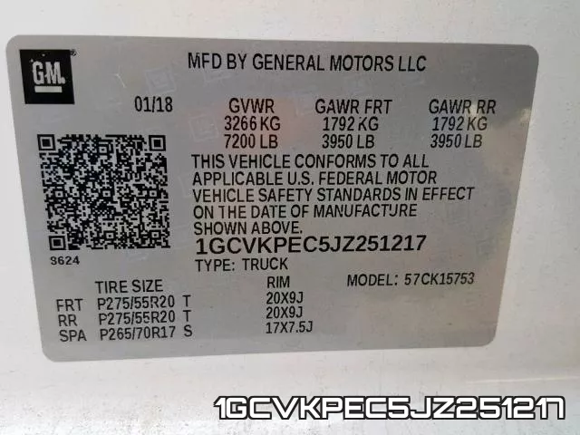 1GCVKPEC5JZ251217 фото 2