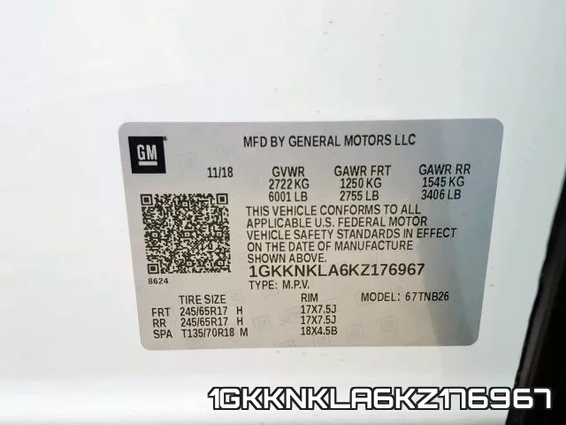 1GKKNKLA6KZ176967 фото 2