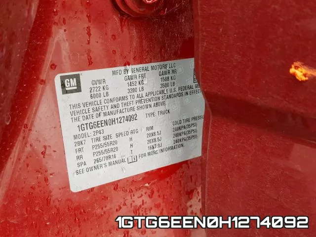1GTG6EEN0H1274092 фото 2