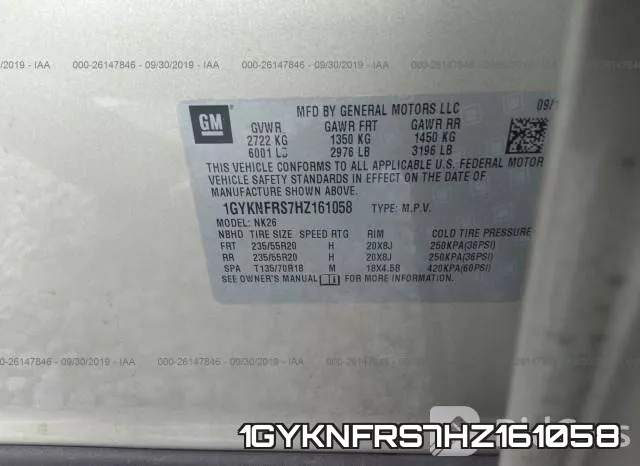 1GYKNFRS7HZ161058 фото 10