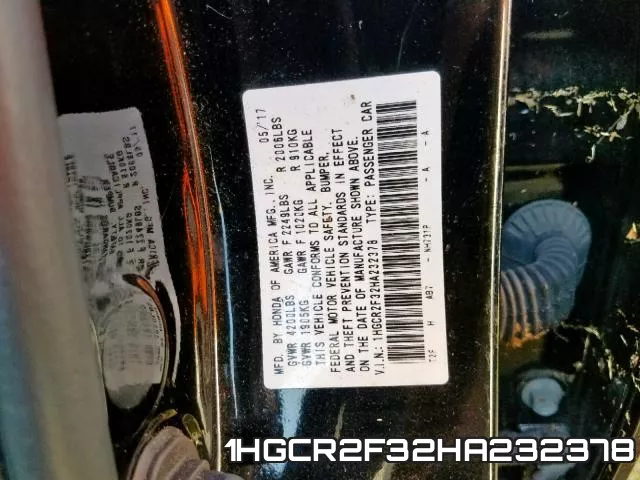 1HGCR2F32HA232378 фото 2
