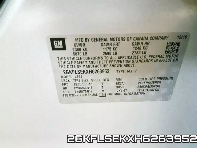 2GKFLSEKXH6263952 фото 2
