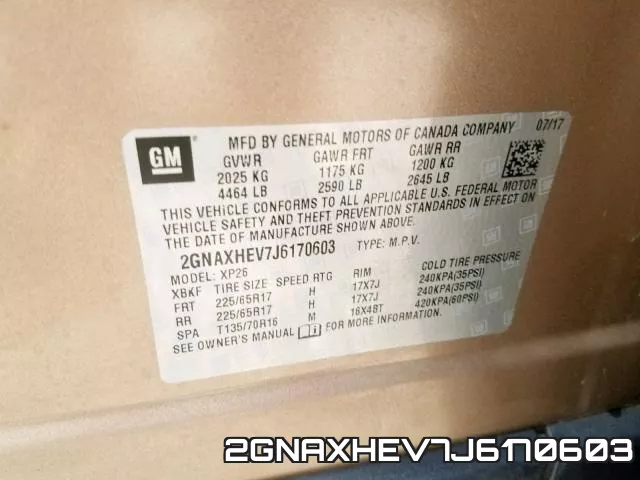 2GNAXHEV7J6170603 фото 2