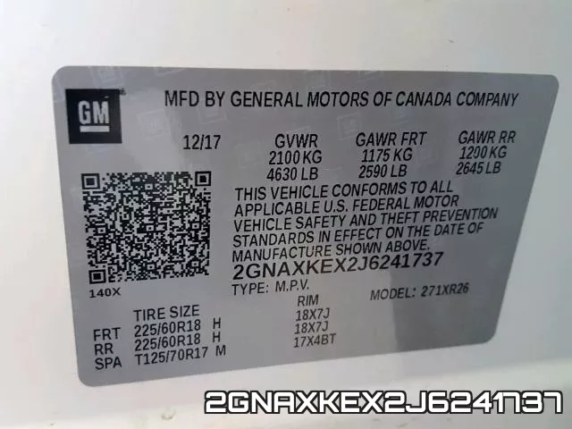2GNAXKEX2J6241737 фото 2