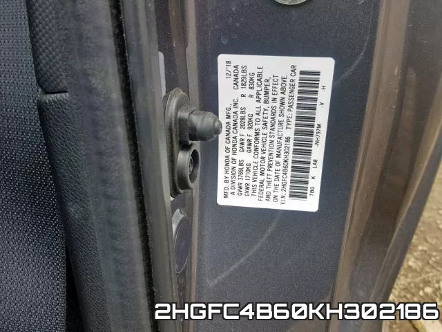 2HGFC4B60KH302186 фото 2