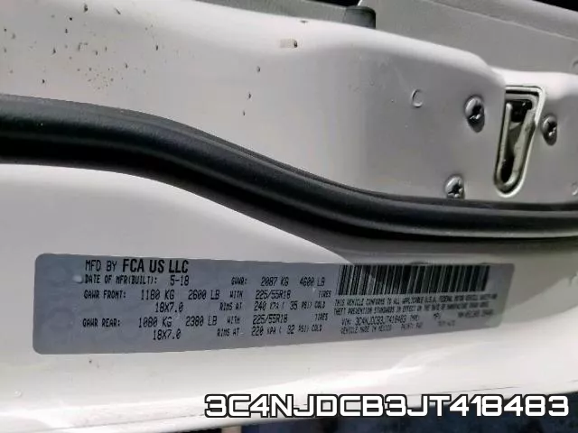 3C4NJDCB3JT418483 фото 2