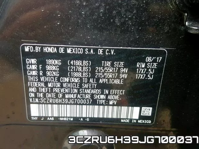 3CZRU6H39JG700037 фото 2