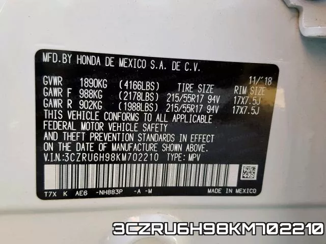 3CZRU6H98KM702210 фото 2