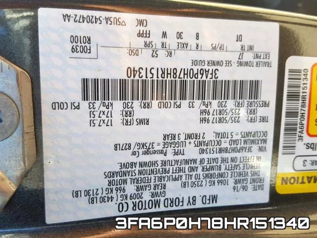 3FA6P0H78HR151340 фото 2