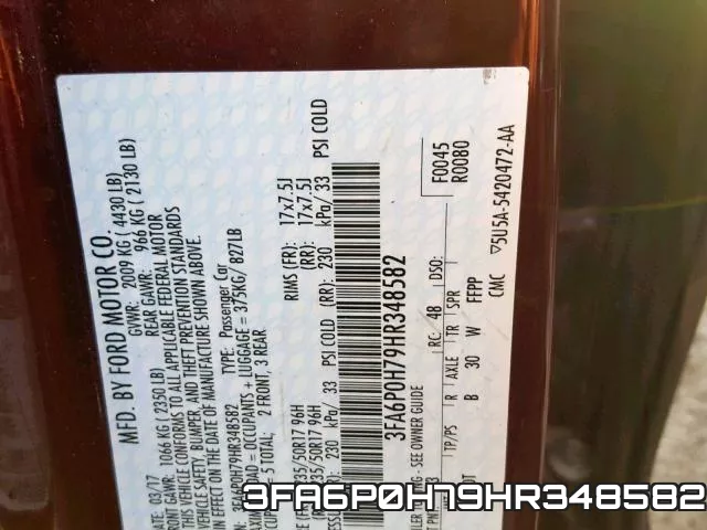 3FA6P0H79HR348582 фото 2