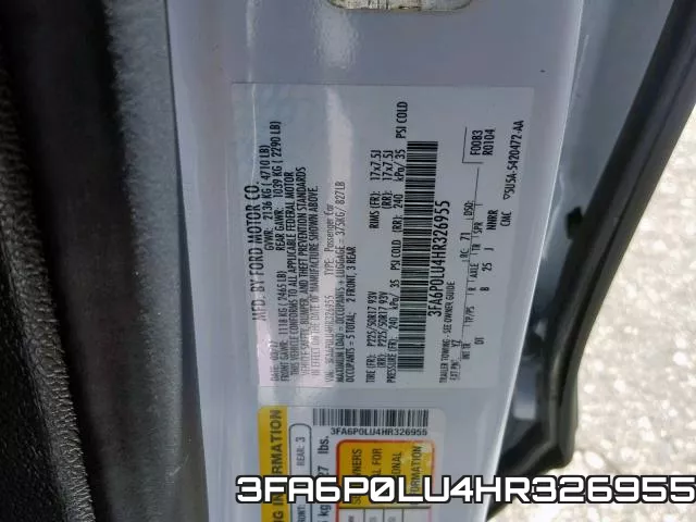 3FA6P0LU4HR326955 фото 2